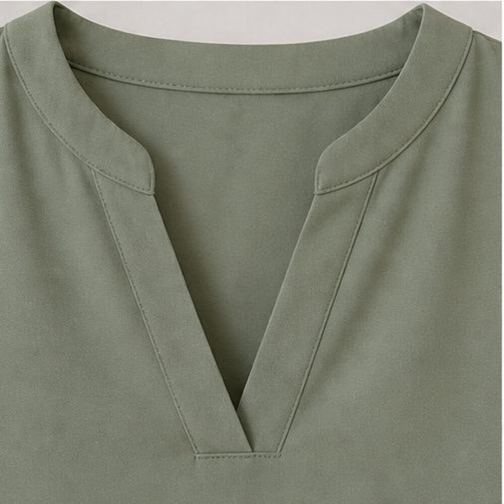 Burgundy V Neck Top - Picture 4 of 6
